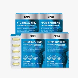 [조정석 오메가3 / 식물성캡슐] rTG 알티지오메가3 비타민E 4박스 (총 4개월분)