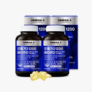 [EPA+DHA 1000mg] 오메가3 1200 비타민D 2병 (총 12개월분)